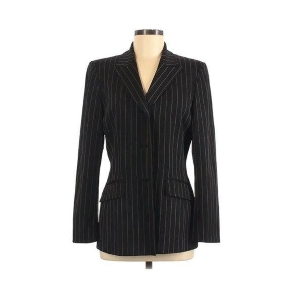 Jones Wear Jackets & Coats Jones Wear Pinstripe Button Front Work
